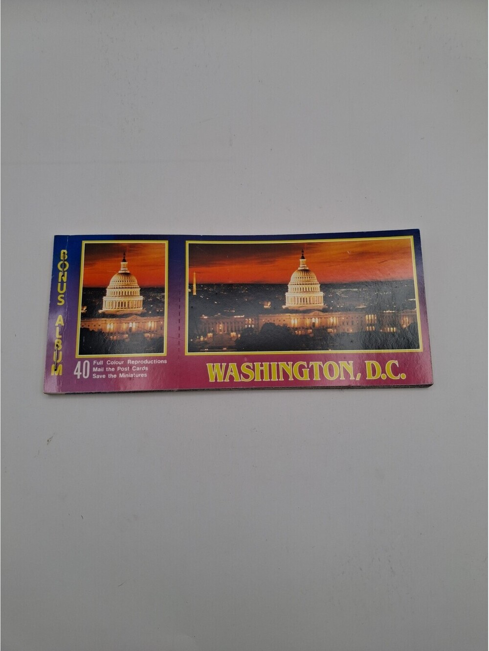 Vintage 40 Color Postcards Bonus Album WASHINGTON D.C Souvenir Postcard Booklet